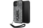 Mobil - Covers & Cases - Karl Lagerfeld KLHCN61PSQRKS iPhone 11 / Xr 6.1" silver/silver hardcase Sequins Cord - 3666339128029
