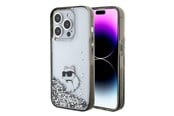 Mobil - Covers & Cases - Karl Lagerfeld Liquid Glitter Choupette case for iPhone 15 Pro Max - transparent - 3666339164225