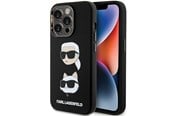 Mobil - Covers & Cases - Karl Lagerfeld Silicone Karl&Choupette Head case for iPhone 15 Pro - black - 3666339164812