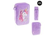 Skoletilbehør - Tinka PENALHUS DOBBELT UNICORN LILLA - 8-804213