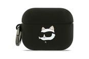 Mobil - Andet Tilbehør - Karl Lagerfeld Silicone Choupette Head 3D Case for AirPods Pro 3 - Black - 3666339574895
