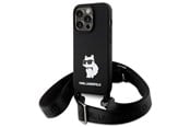Mobil - Covers & Cases - Karl Lagerfeld KLHCP15XSCBSCNK iPhone 15 Pro Max 6.7" hardcase black/black Crossbody Silicone Choupette - 3666339167585