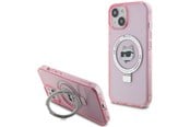Mobil - Covers & Cases - Karl Lagerfeld KLHMP15SHMRSCHP iPhone 15 6.1" pink/pink hardcase Ring Stand Choupette Head MagSafe - 3666339168759