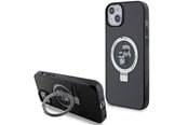 Mobil - Covers & Cases - Karl Lagerfeld KLHMP15SHMRSKCK iPhone 15 6.1" black/black hardcase Ring Stand Karl&Choupette MagSafe - 3666339169114