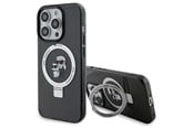 Mobil - Covers & Cases - Karl Lagerfeld KLHMP15LHMRSKCK iPhone 15 Pro 6.1" black/black hardcase Ring Stand Karl&Choupette MagSafe - 3666339169138