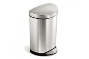 Rengøring - Simplehuman Semi-Round Pedal Bin Brushed Stainless Steel - 10 L - CW1833