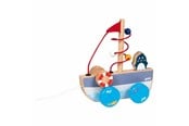 Babylegetøj - Goki Pull Boat Ahoy with Bead Labyrinth - 54849