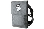 Tasker - Karl Lagerfeld Case KLWBSAKHPCG Handbag - Silver Saffiano Monogram Choupette - 3666339170639