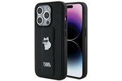 Mobil - Covers & Cases - Karl Lagerfeld Gripstand Saffiano Choupette Pins case for iPhone 14 Pro Max - black - 3666339207427