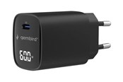 Mobil - Adaptere & Opladere - Gembird power adapter - with LCD - USB-C - 60 watt - TA-UC-1C-PD60LCD-01-BK