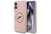 Mobil - Covers & Cases - Karl Lagerfeld Silicone Nauble Heads And Circle MagSafe Case for Samsung Galaxy S25 Edge - Pink - 3666339477073