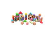 Trælegetøj - Johntoy Woezel & Pip - Wooden Blocks in a Barrel 50 pcs. - 80177