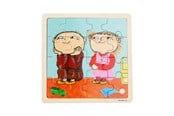 Puslespil - Alfons Åberg - Framed Wooden Puzzle - Friends - 7835