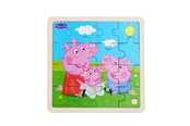 Puslespil - Peppa Pig - Framed Wooden Puzzle - Siblings - 9007