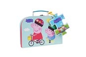 Puslespil - Peppa Pig - Suitcase w. Puzzle - Biking - 9034