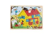 Brætspil - Pippi Langstrømpe Pippi - Framed Wooden Puzzle - Villa Villekulla - 8602