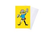 Hobby artikler - Pippi Langstrømpe Pippi - Greeting Card w. Envelope - Yellow - 8615