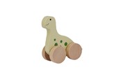 Babylegetøj - Barbo Baby Wooden Animals On Wheels - Dino - 6085