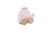 Babylegetøj - Barbo Baby Wooden Animals On Wheels - Whale - 6094