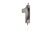 Legetøj - Globos Cake Candle 6cm Metallic Black no. 1 - 1061