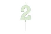 Legetøj - Globos Cake candle 4.5cm Pastel Mint no. 2 - 1192