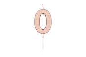 Legetøj - Globos Cake Candle 4.5cm Metallic Rose Gold no. 0 - 1090
