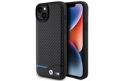 Mobil - Covers & Cases - BMW Leather Carbon Case for iPhone 15 Plus - Black - 3666339143848