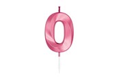 Legetøj - Globos Cake Candle 6cm Metallic Light Pink no. 0 - 1040
