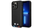 Mobil - Covers & Cases - BMW BMHMP14L22PTDK iPhone 14 Pro 6.1 "black / black Leather Stamp Tricolor Magsafe - 3666339089320
