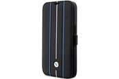 Mobil - Covers & Cases - BMW BMBKP14L22RVSK iPhone 14 Pro 6.1" black/black bookcase Leather Stamp Blue Lines - 3666339097097