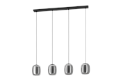 Lamper - EGLO CIAMPINO LANGBORD 4XE27 SORT/SORTTRANSP. - 901193