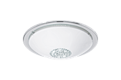 Lamper - EGLO GIOLINA PLAFOND KROM/HVID/KRYSTAL - 93778