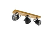 Lamper - EGLO GATEBECK SPOTSKINNE 3XE14 TRÆ/SORT - 49078