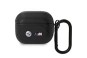 Mobil - Andet Tilbehør - BMW BMA322PVTK AirPods 3 gen cover black/black Leather Curved Line - 3666339089559