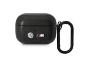 Mobil - Andet Tilbehør - BMW BMAP22PVTK AirPods Pro cover black/black Leather Curved Line - 3666339089542