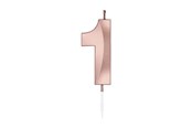 Legetøj - Globos Cake Candle 6cm Metallic Rose Gold no. 1 - 1031