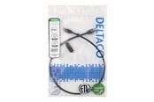 Netværkskabel - Deltaco patch cable - 0.5 m - black - Sort - TP-605S-SLIM