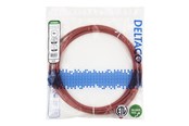 Netværkskabel - Deltaco patch cable - 5 m - red - Rød - TP-65R-SLIM