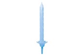 Legetøj - Globos Cake Candles with Holders Light Blue - 12 pcs. - 1106