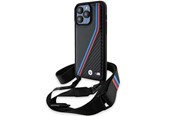 Mobil - Covers & Cases - BMW M Edition Carbon Tricolor Lines & Strap case for iPhone 15 Pro - black - 3666339235673