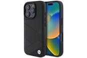 Mobil - Covers & Cases - BMW Signature Leather Crossing Lines Pattern iPhone 16 Pro Case - Black - 3666339323547