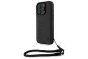 Mobil - Covers & Cases - BMW Signature Leather Wordmark Cord Case for iPhone 16 Pro - Black - 3666339323462