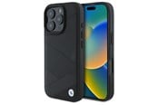 Mobil - Covers & Cases - BMW Sign Leather Crossing Lines Pattern iPhone 16 Pro Max Case - Black - 3666339323554