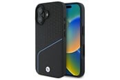 Mobil - Covers & Cases - BMW Sign Leather Textured And Line MagSafe iPhone 16 Case - Black - 3666339323288