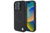 Mobil - Covers & Cases - BMW Sign Leather Half Textured And Circle MagSafe case for iPhone 16 Pro Max - black - 3666339323431