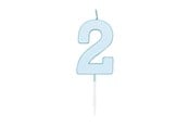 Legetøj - Globos Cake candle 4.5cm Pastel Blue no. 2 - 1182