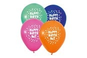 Legetøj - Globos 12 Inch Happy Birthday Balloons - 8 pcs. - 7176