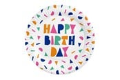 Legetøj - Globos Paper Plates 23cm Happy Birthday - 8 pcs. - 7178