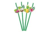 Legetøj - Globos Paper Straws Fruit Aloha - 6 pcs. - 9345