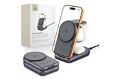 Mobil - Adaptere & Opladere - Tech-Protect A53 3in1 MagSafe 25W QI2.2 Wireless Charger - Dark Gray - 5906302323890